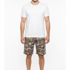 Siegfried Vintage Patchwork Plaid Preppy Madras Men's 40 Chino Golf Shorts